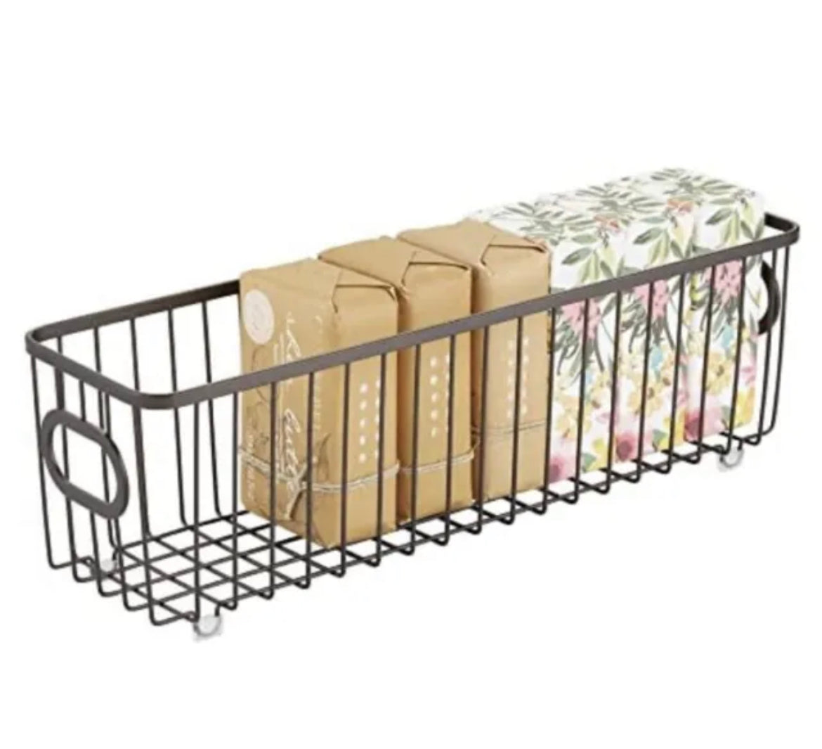 Storage Baskets For Shelves ,Bedroom-Office Kitchen -Bronze