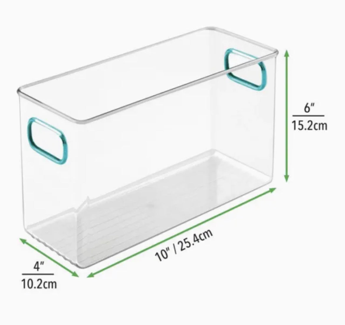 storage Drawers Container for stationary Home-office-kitchen Clear/blue 2x Set