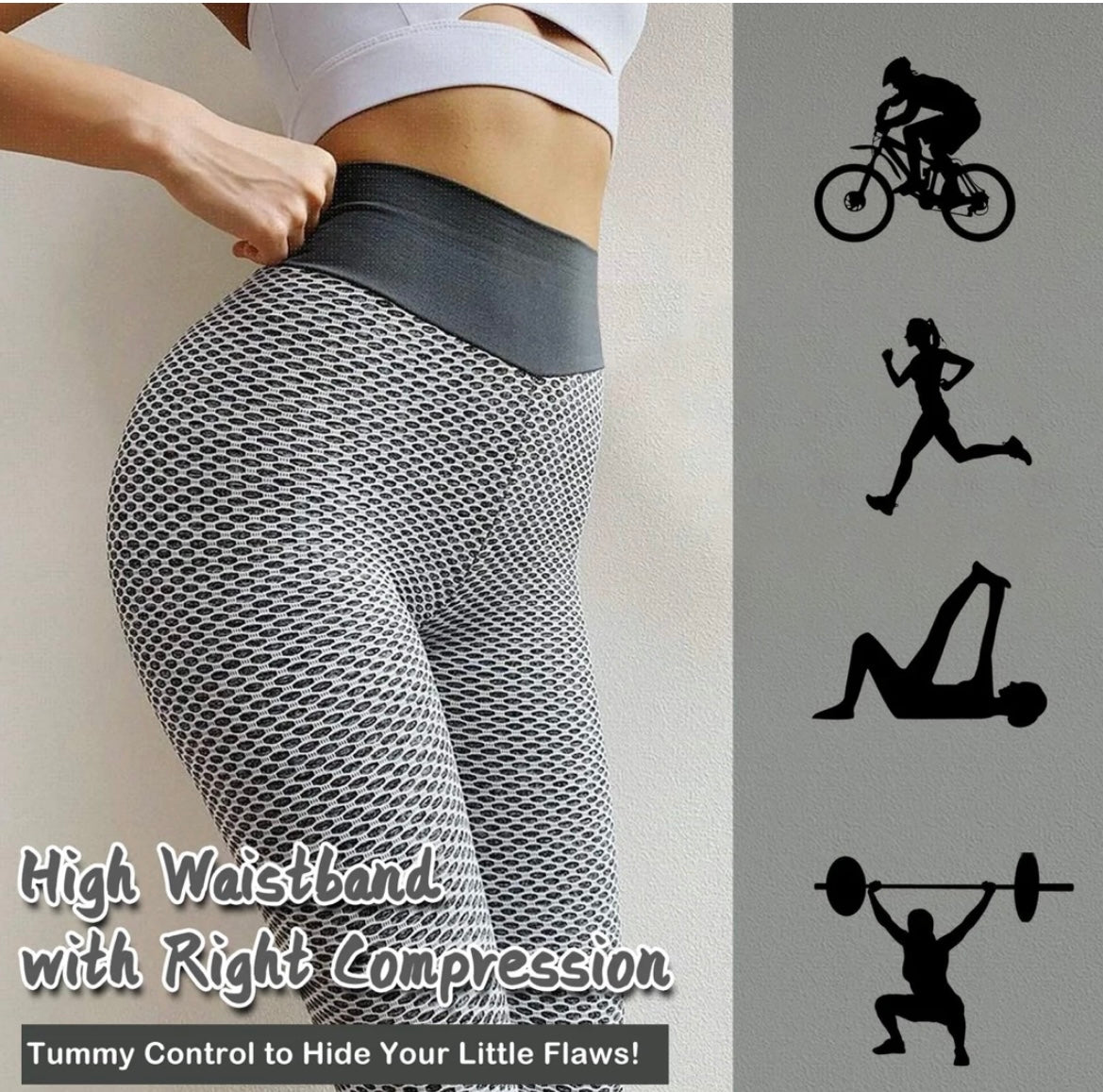 Anti Cellulite Compression Women High-waisted Shaping Leggings Slimmer  Shapewear | eBay